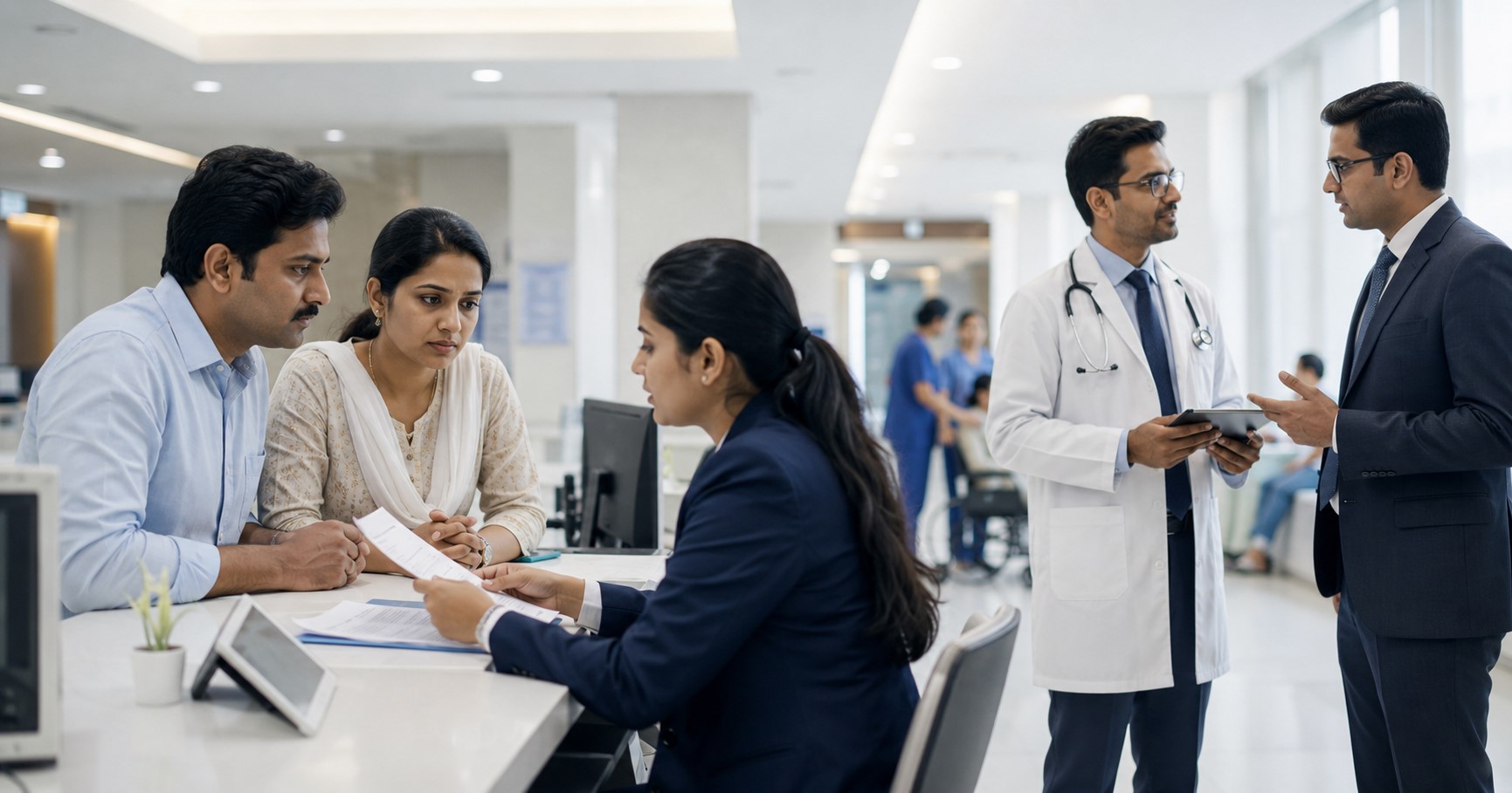 Hospital bill financing for insured patients